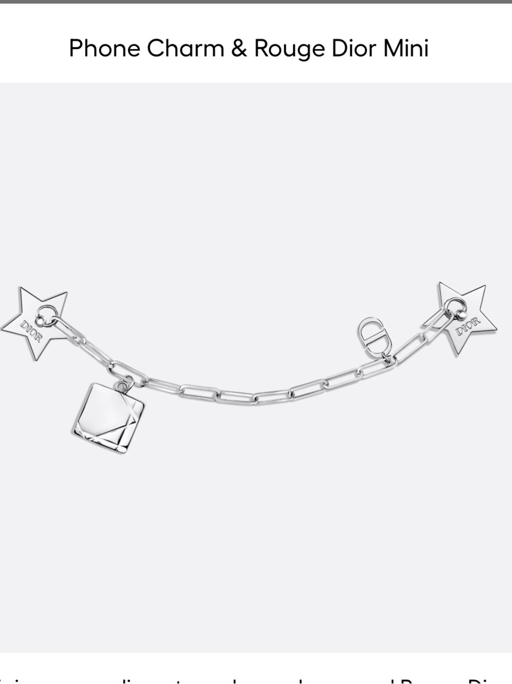Dior Cell phone charm new